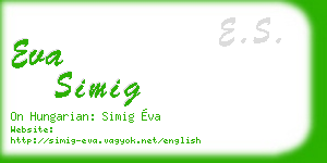 eva simig business card